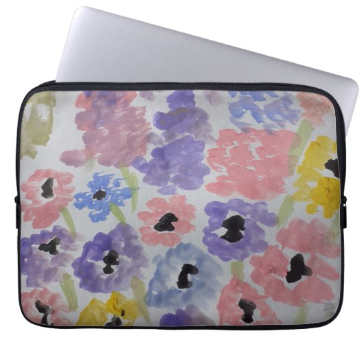 Summer Wildflowers Electronics Bag Laptop Sleeve (Voorkant)