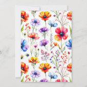 Summer WildFlowers Krans Baby shower Kaart (Achterkant)