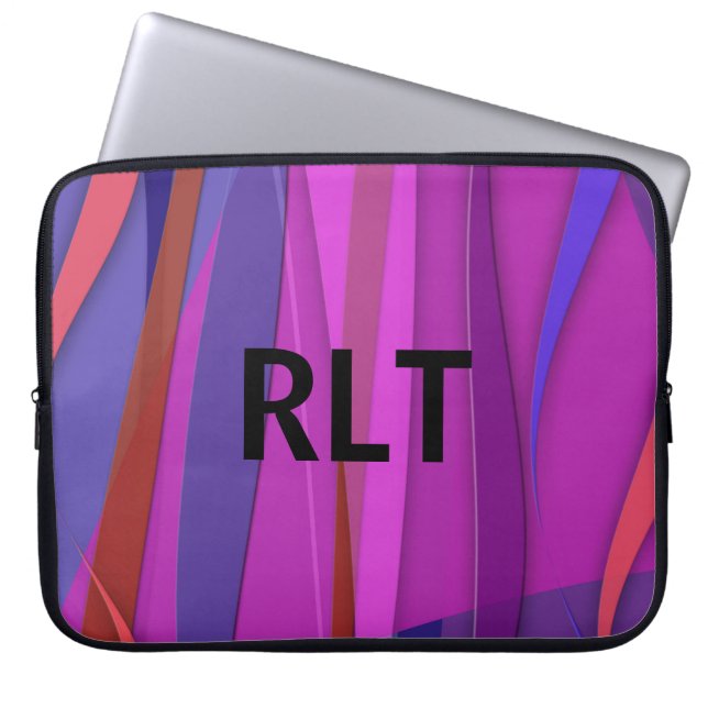 Summer Wind Monogrammed Laptop Sleeve (Voorkant)