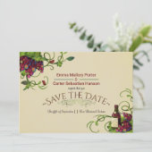 Summer Wine Vineyard Romantic Save the Date (Staand voorkant)