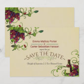 Summer Wine Vineyard Romantic Save the Date (Voorkant / Achterkant)