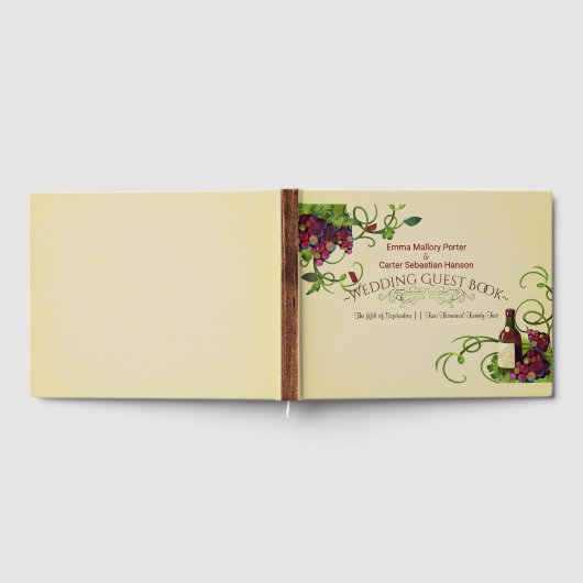 Summer Wine Vineyard Romantisch gastenboek (Volledig)