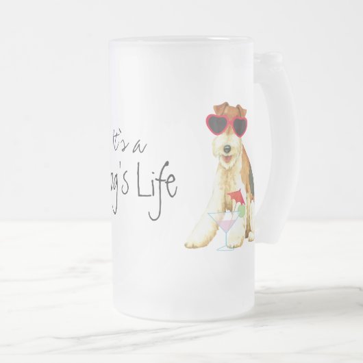 Summer Wire Fox Terrier Matglas Bierpul (Voorkant rechts)