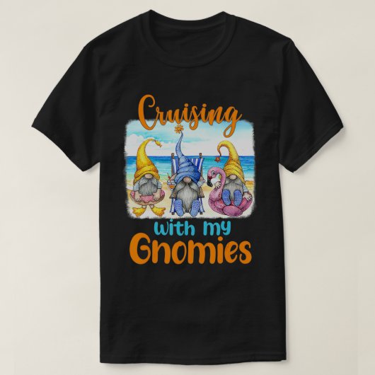 Summer With My Gnomies Vacation Cruise Ship Cute G T-shirt (Design voorkant)