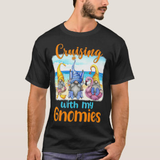 Summer With My Gnomies Vacation Cruise Ship Cute G T-shirt