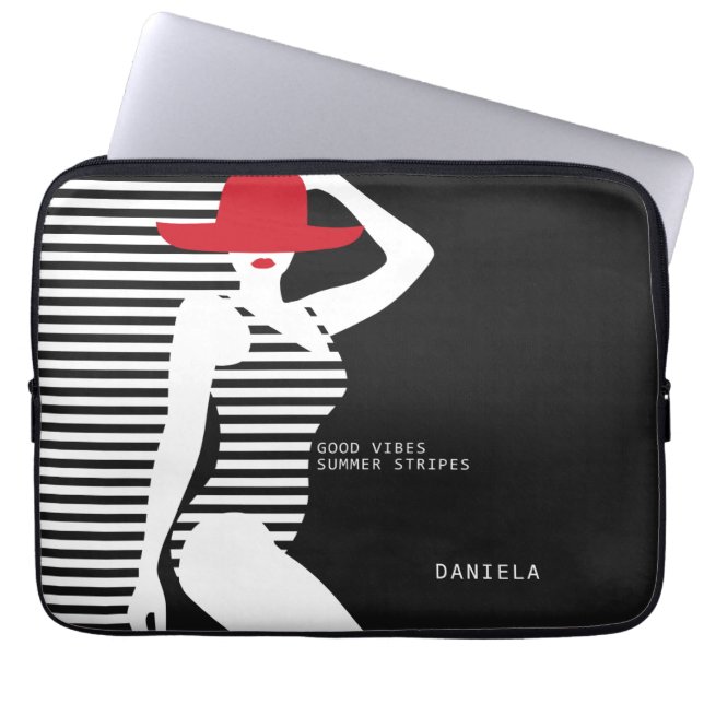 Summer Woman, aangepaste laptophoezen Laptop Sleeve (Voorkant)