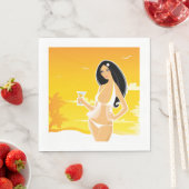 Summer Woman Napkins Servet (Insitu)
