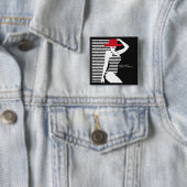 Summer Woman Vierkante Button 5,1 Cm (In situ)