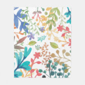 Summer Woodland Waterverf Medium Fleece Blanket Deken (Voorkant)