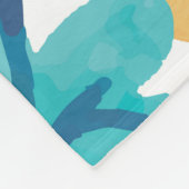 Summer Woodland Waterverf Medium Fleece Blanket Deken (Hoek)