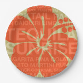 Summer Words Cocktails and Hibiscus Papieren Bordje (Voorkant)