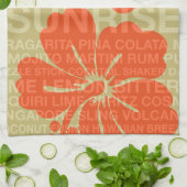 Summer Words Cocktails and Hibiscus Towels Theedoek (Gevouwen)