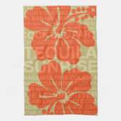 Summer Words Cocktails and Hibiscus Towels Theedoek (Verticaal)