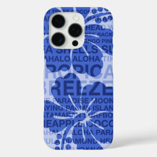 Summer Words Hawaiian Hibiscus Blue iPhone 16 Pro Hoesje