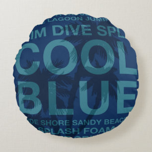 Summer Words Poolside and Hawaiian Palm Tree Rond Kussen