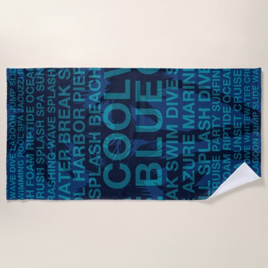 Summer Words Poolside and Hawaiian Palm Tree Strandlaken (Voorkant)