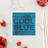 Summer Words Poolside and Palm Tree Paper Napkins Servetten (Insitu)
