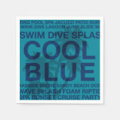 Summer Words Poolside and Palm Tree Paper Napkins Servetten (Voorkant)