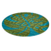 Summer Words Tropical and Monstera Cutting Board Snijplank (Hoek)