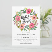 Summer Wreath Bridal Shower Uitnodiging (Staand voorkant)