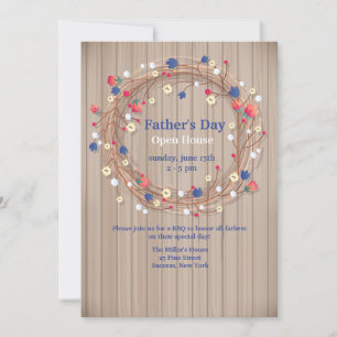 Summer Wreath Invitation Kaart