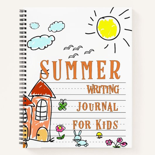 Summer Writing Journal voor kinderen Notitieboek (Voorkant)