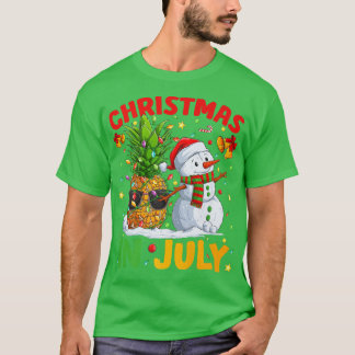 Summer Xmas lampje Pineapple Snowman Sand Christma T-shirt