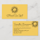 Summer Yellow Abstract-Celestial Sun Visitekaartje (Voorkant / Achterkant)