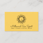 Summer Yellow Abstract-Celestial Sun Visitekaartje (Voorkant)