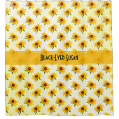 Summer Yellow Black-Eyed Susan Floral Photography Douchegordijn (Voorkant)