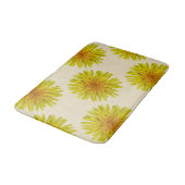 Summer Yellow Dandelion Flower on any Color Badmat (Gekanteld)