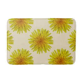 Summer Yellow Dandelion Flower on any Color Badmat