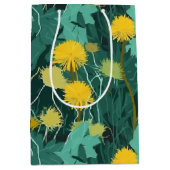 Summer Yellow Dandelions Medium Cadeauzakje (Voorkant)