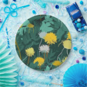 Summer Yellow Dandelions Papieren Bordje (Feest)