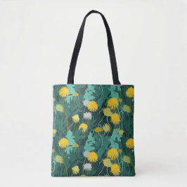 Summer Yellow Dandelions Tote Bag