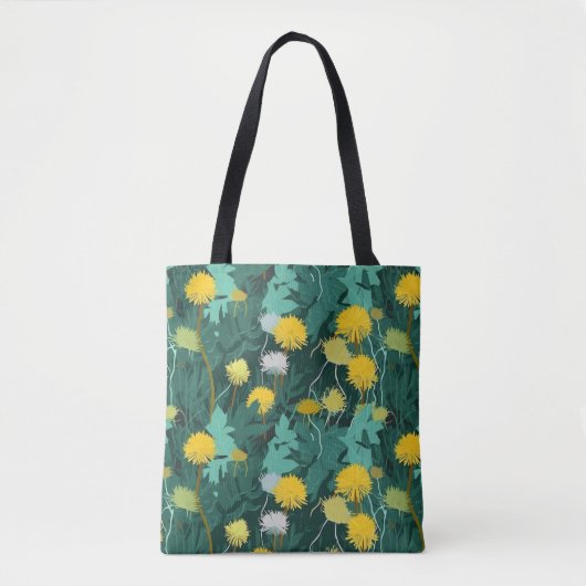 Summer Yellow Dandelions Tote Bag (Voorkant)