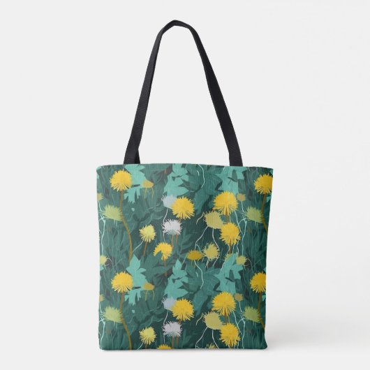 Summer Yellow Dandelions Tote Bag (Achterkant)