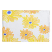 Summer Yellow Floral  Kussensloop (Achterkant-Links)