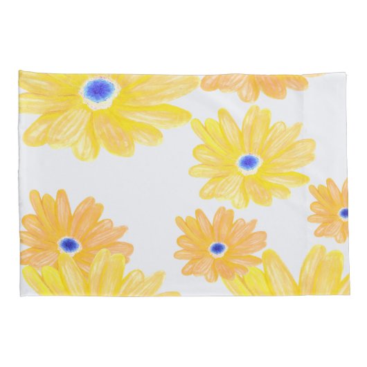 Summer Yellow Floral  Kussensloop (Achterkant-Rechts)