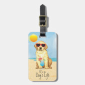 Summer Yellow Lab Bagagelabel (Voorkant verticaal)