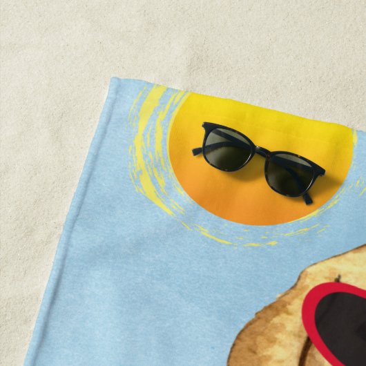 Summer Yellow Lab Beach Towel Strandlaken (In situ)