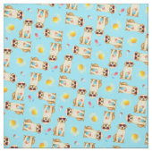 Summer Yellow Lab Fabric Stof (Swatch)