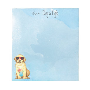 Summer Yellow Lab-laptop Notitieblok