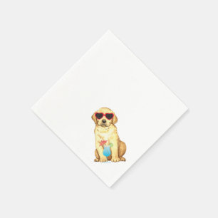Summer Yellow Lab Napkins Servet