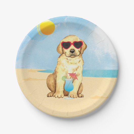 Summer Yellow Lab Paper Bord (Voorkant)