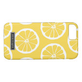 Summer Yellow Lemon Slices Pattern iPhone Case (Achterkant (Horizontaal))