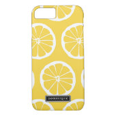 Summer Yellow Lemon Slices Pattern iPhone Case (Achterkant)