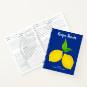 Summer Yellow Lemons Blue Recipe Notitieboek (Binnen)