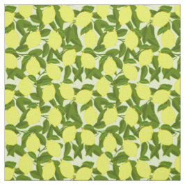 Summer Yellow Lemons Fruit Pattern Stof
