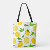 Summer Yellow Lemons Pattern Tote Bag (Achterkant)
